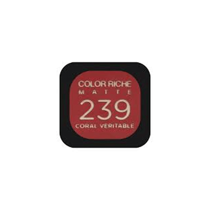 239c Color L'Oreal Paris Color Riche Matte Lipstick, 239 Coral Veritable – Makeup ...