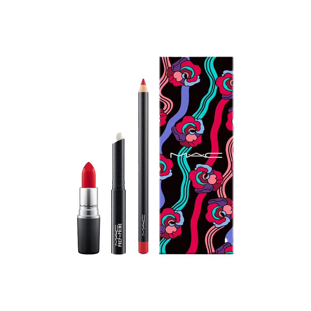 Red Brave MAC Brave Red Kit - Lipstick (Brave Red) + Lip Pencil (Cherry) + Prime ...