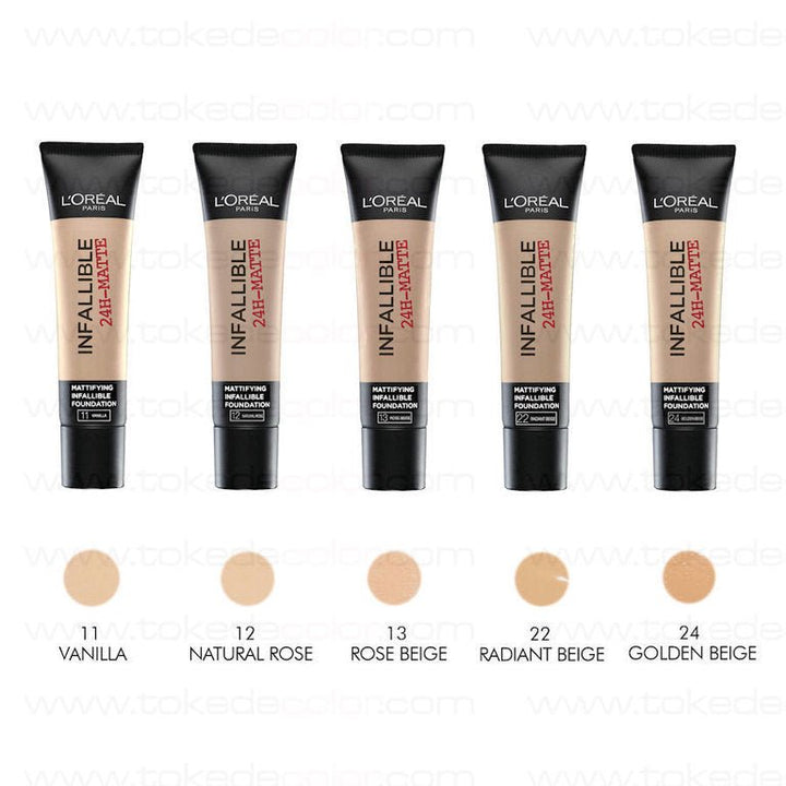 LOreal Paris Infallible - Foundation 24h Matte - 22 Radiant Beige - Brand hub pakistan