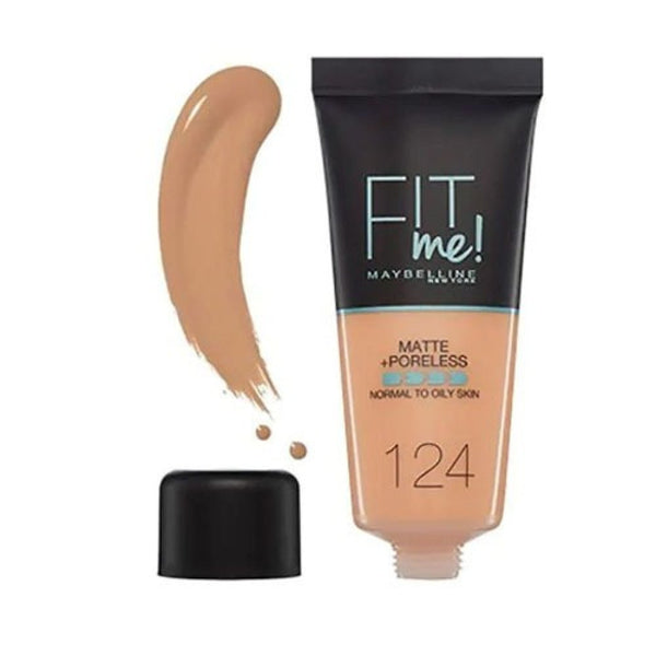 Maybelline Fit Me Matte & Poreless Foundation 124 Soft Sand 30ml